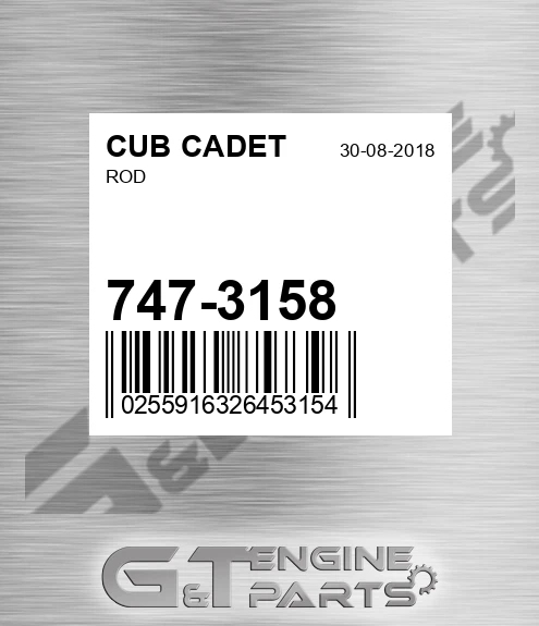 747-3158 Rod for CUB CADET