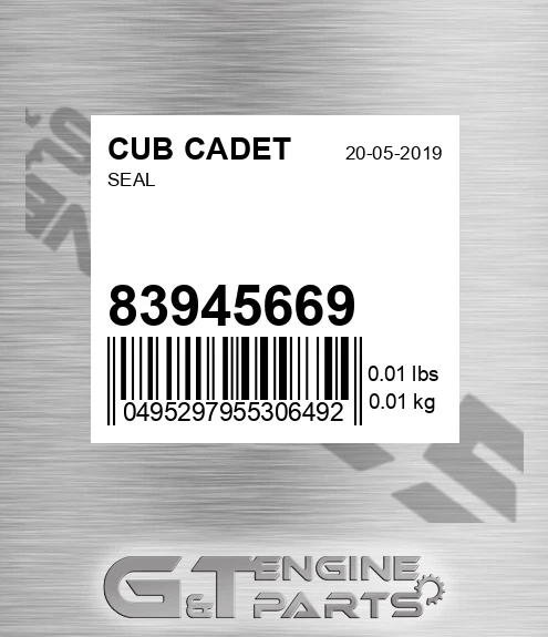 83945669 CUB CADET Seal