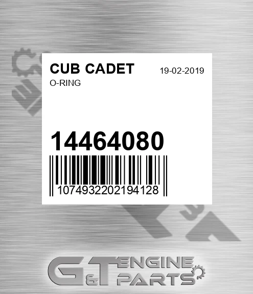 14464080 CUB CADET O-ring