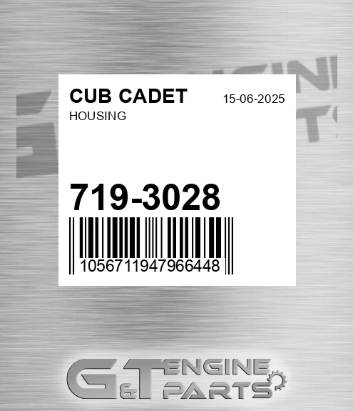 719-3028 Housing for CUB CADET