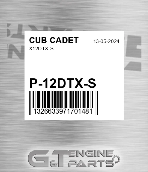 P-12DTX-S X12dtx-s for CUB CADET