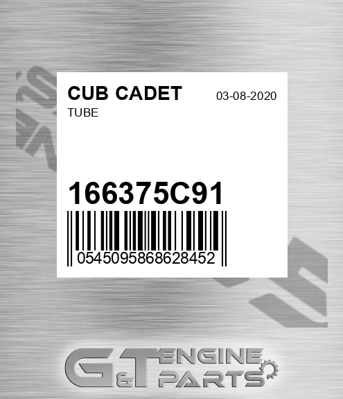 166375C91 CUB CADET Tube
