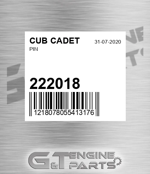 222018 Pin for CUB CADET