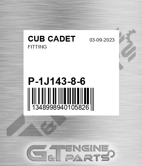 P-1J143-8-6 Fitting