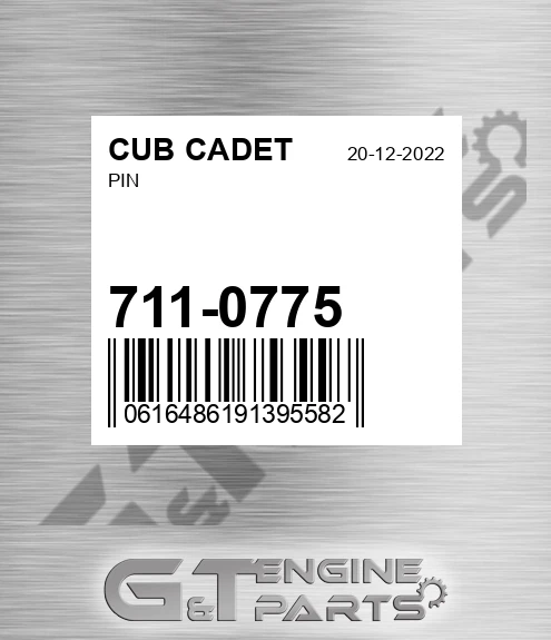711-0775 Pin for CUB CADET