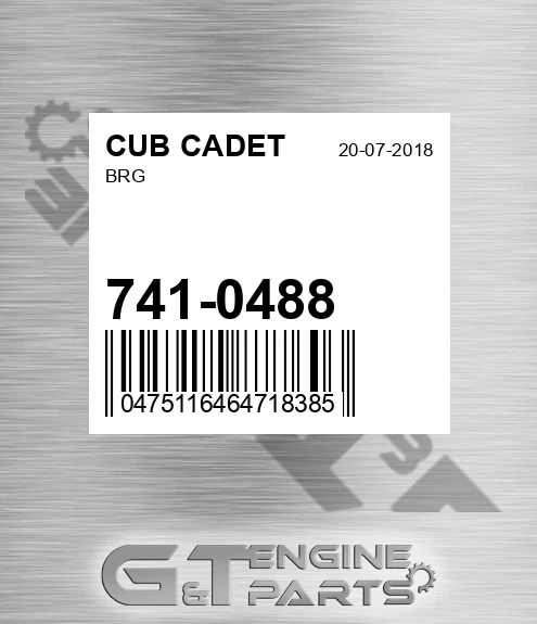 741-0488 Brg for CUB CADET