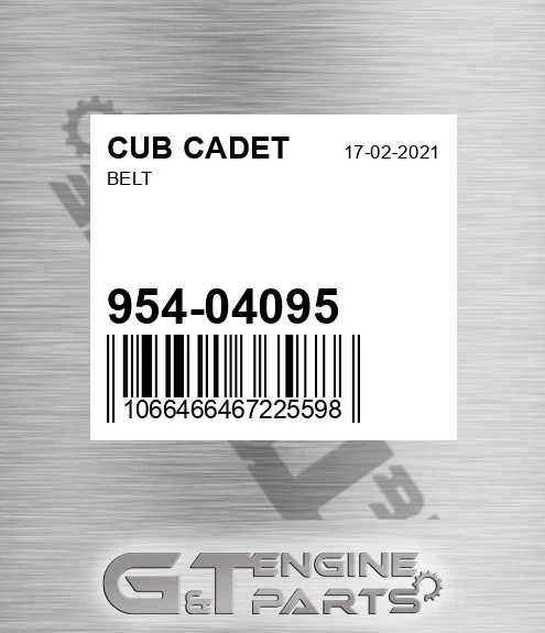 954-04095 Belt for CUB CADET