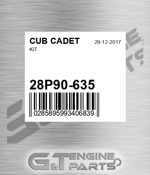 28P90-635 Kit for CUB CADET