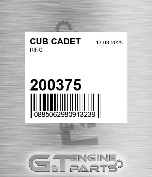 200375 CUB CADET Ring
