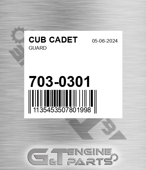 703-0301 Guard for CUB CADET