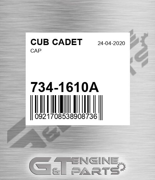 734-1610A Cap for CUB CADET