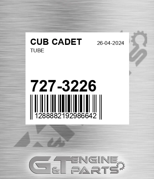 727-3226 Tube for CUB CADET