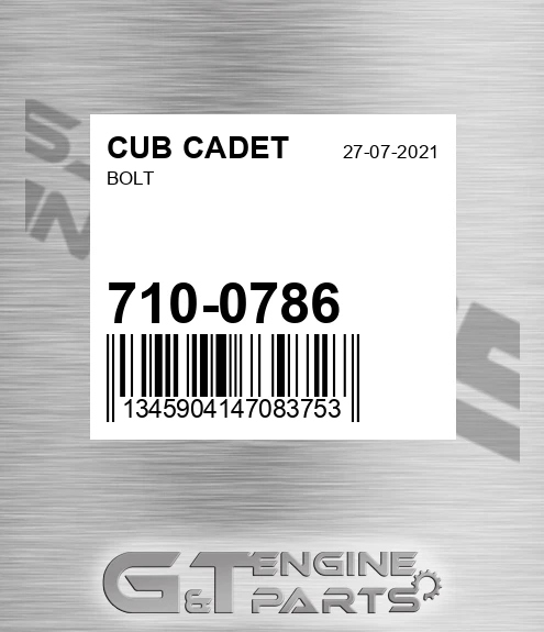 710-0786 Bolt for CUB CADET