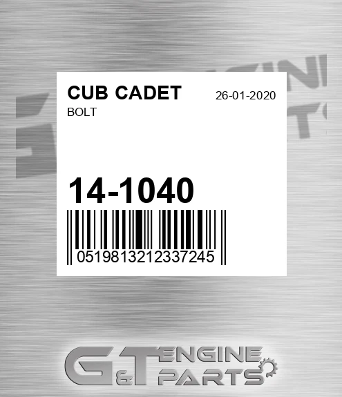 14-1040 Bolt