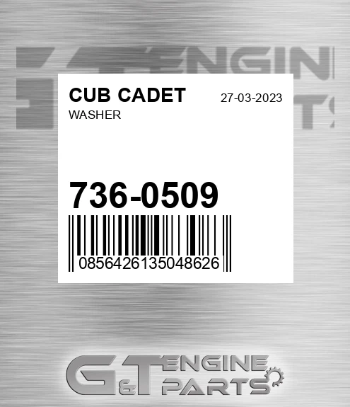 736-0509 Washer for CUB CADET