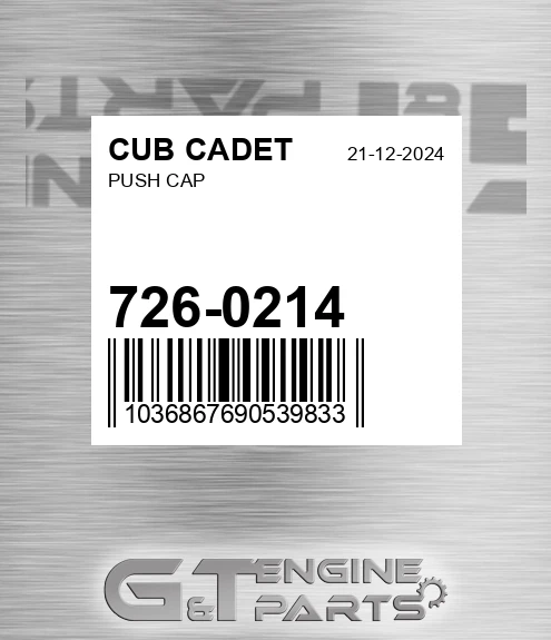 726-0214 Push Cap for CUB CADET