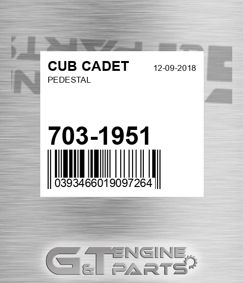 703-1951 Pedestal for CUB CADET