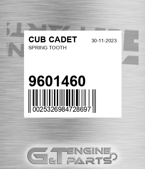 9601460 Spring Tooth for CUB CADET