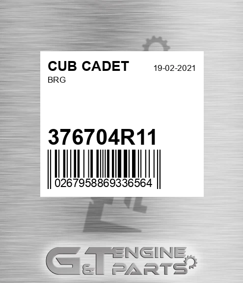 376704R11 Brg for CUB CADET