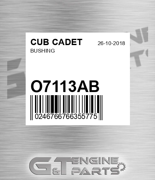 O7113AB CUB CADET Bushing