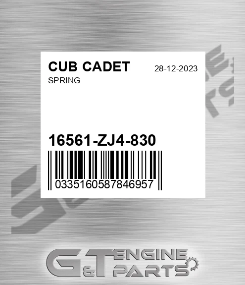 16561-ZJ4-830 Spring for CUB CADET