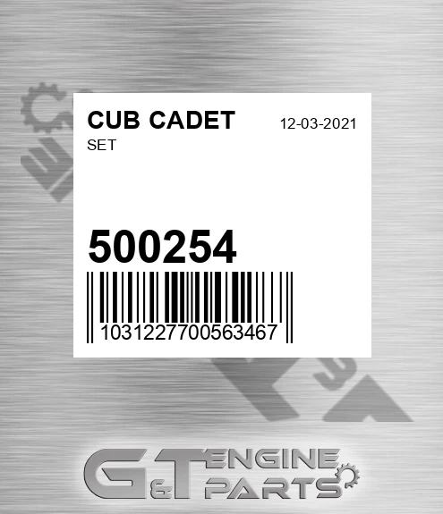 500254 Set for CUB CADET