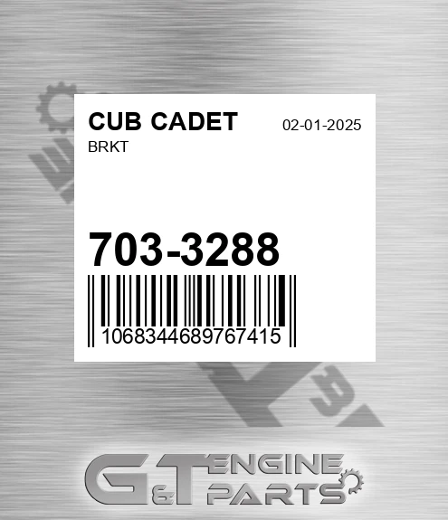 703-3288 Brkt for CUB CADET