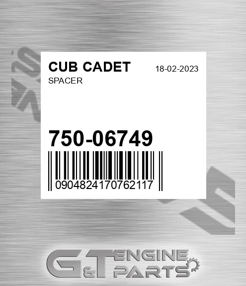 750-06749 Spacer for CUB CADET