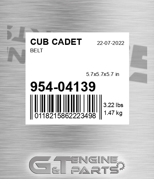 954-04139 Belt for CUB CADET