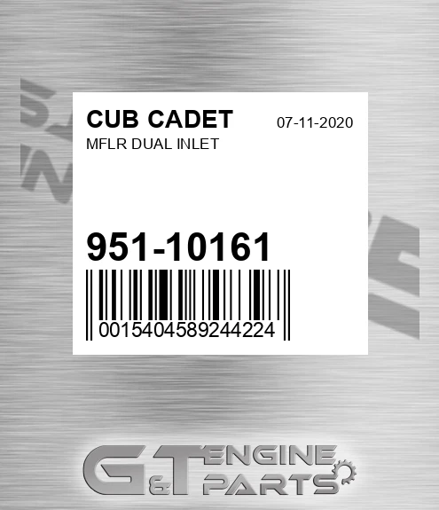 951-10161 Mflr Dual Inlet for CUB CADET