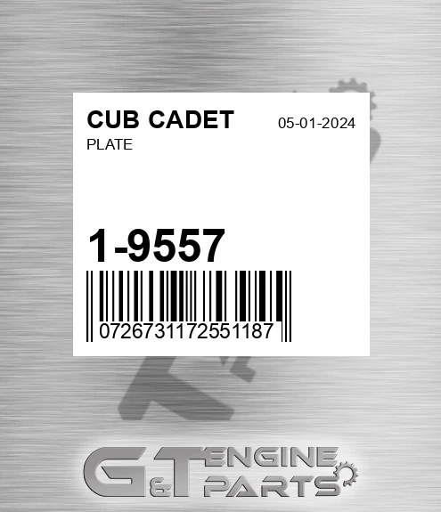 1-9557 Plate