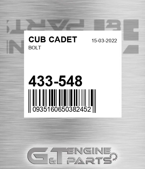 433-548 Bolt