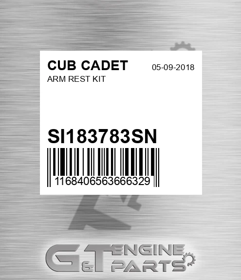 SI183783SN Arm Rest Kit for CUB CADET