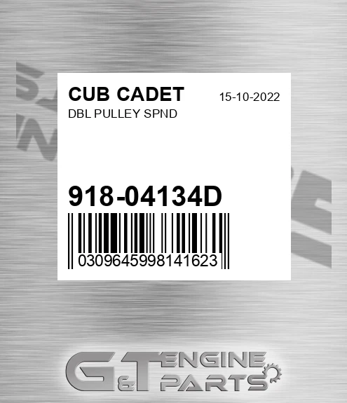 918-04134D Dbl Pulley Spnd for CUB CADET