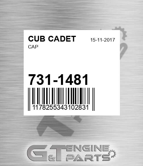 731-1481 Cap for CUB CADET