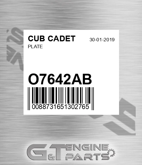 O7642AB Plate