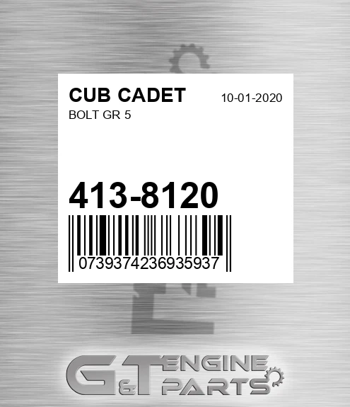 413-8120 Bolt Gr 5
