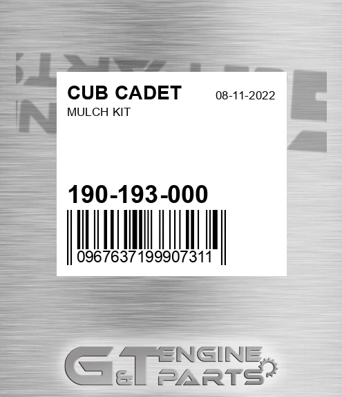 190-193-000 Mulch Kit for CUB CADET