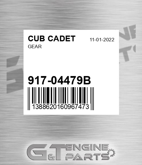 917-04479B Gear for CUB CADET