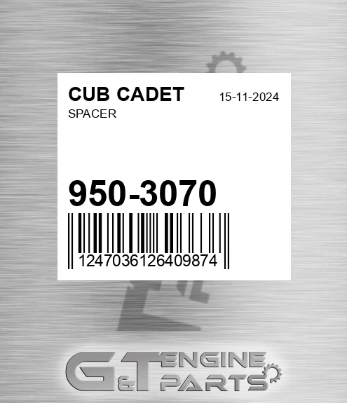 950-3070 Spacer for CUB CADET