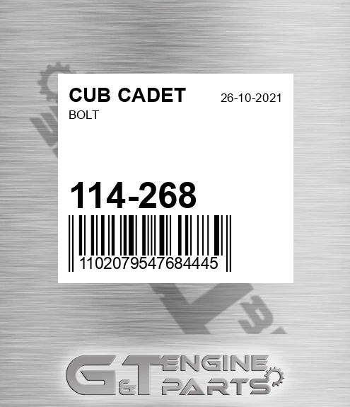 114-268 Bolt
