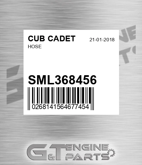 SML368456 Hose for CUB CADET