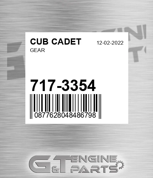 717-3354 Gear for CUB CADET