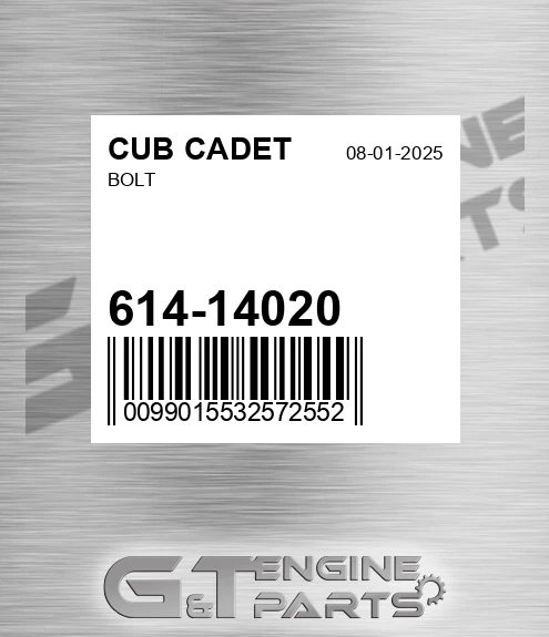 614-14020 Bolt
