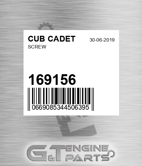 169156 Screw for CUB CADET