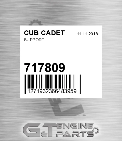 717809 Support for CUB CADET