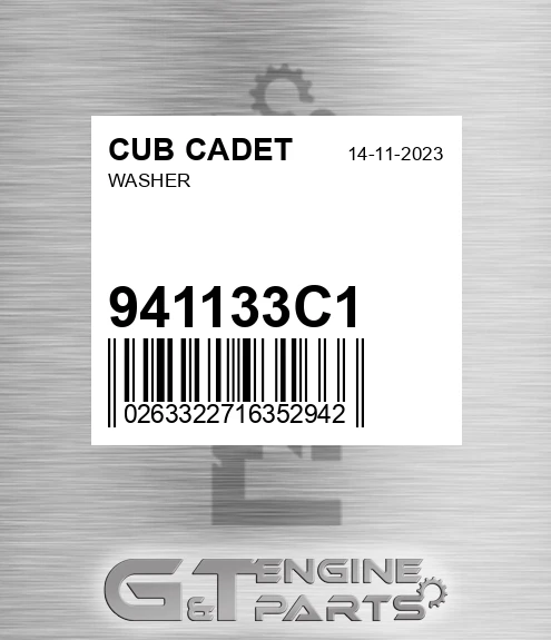941133C1 Washer for CUB CADET