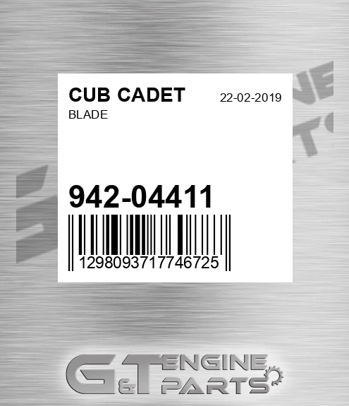 942-04411 Blade for CUB CADET