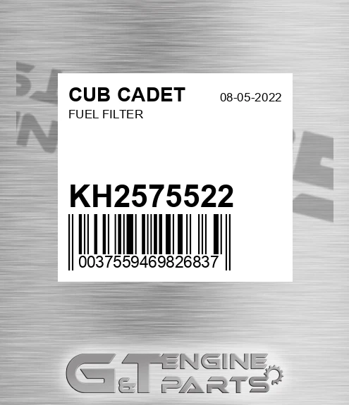 KH2575522 Fuel Filter for CUB CADET