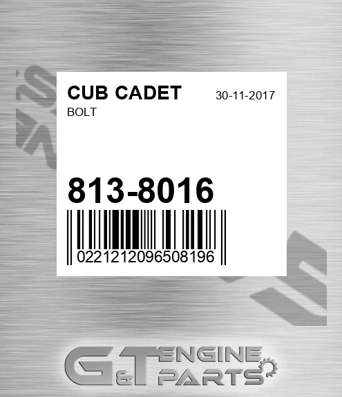 813-8016 Bolt